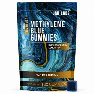 Methylene Blue Gummies 5 MG Made in the USA - USP Grade | No Heavy Metals, USP - Methylene Blue Gummies, for Cognitive Support & Mental Focus  | Made in USA |   Healthcare Fitness Wellness Supplemental