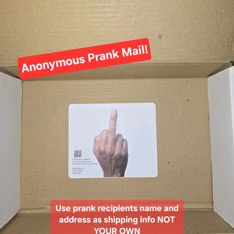 Anonymous Prank Mail Middle Finger Anonymously Sent to Your Friend, Family, Coworkers. Funny White Elephant Gag Gift