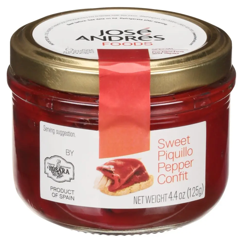 José Andrés Foods Sweet Piquillo Pepper Confit, 4.4 oz