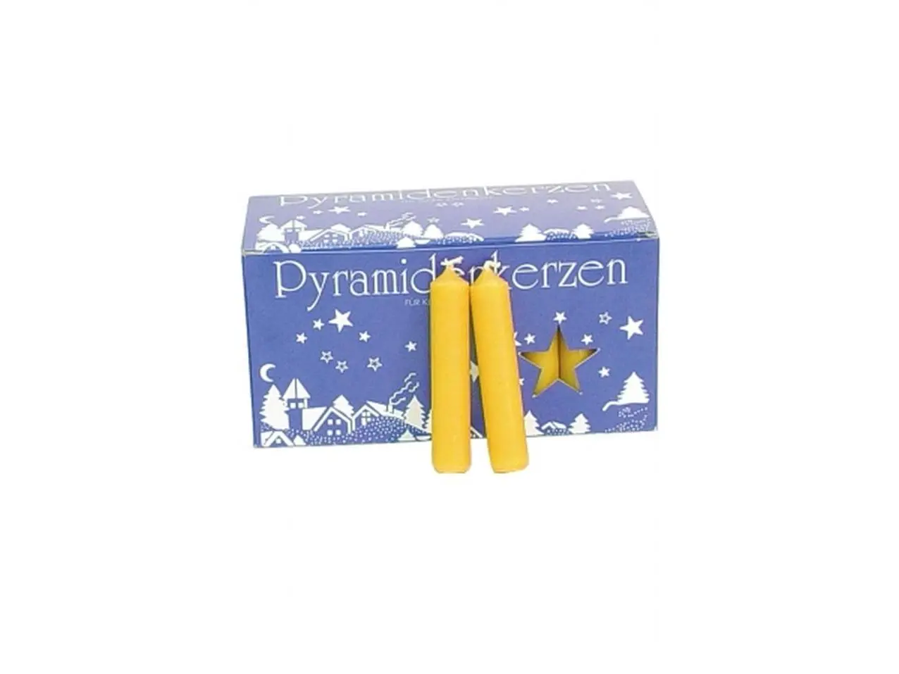 EWA Medium-Size German Pyramid Candle, Paraffin Wax, Smokeless, Clean Burn Household Candle