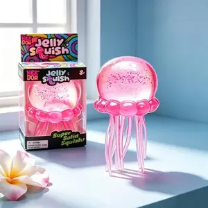 NeeDoh Jellyfish Squishy, Slow Rise Sensory Fidget for Adults, Gift For Son