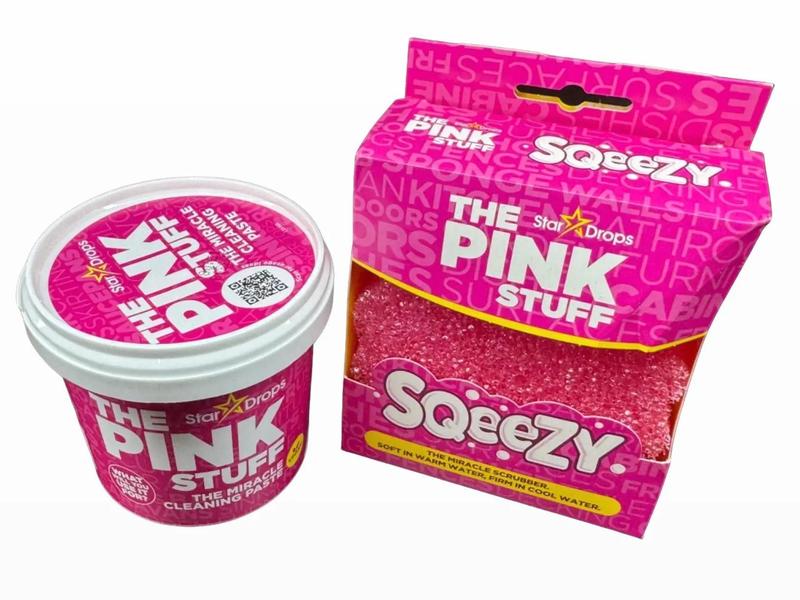 Cleaning Paste & SQeeZY Scrubber Sponge Bundle – All-Purpose, Non-Scratch Cleaner for Kitchens, Bathrooms, Walls, Floors, Pots, Grout, and More miracle cleaning