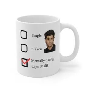 Zayn Malik Mug Mentally Dating One Direction Fan Gift Stocking Stuffer 11oz 15oz