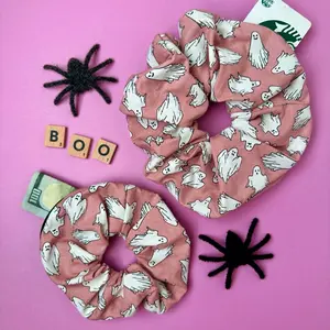 Ghost Halloween Pocket Scrunchie