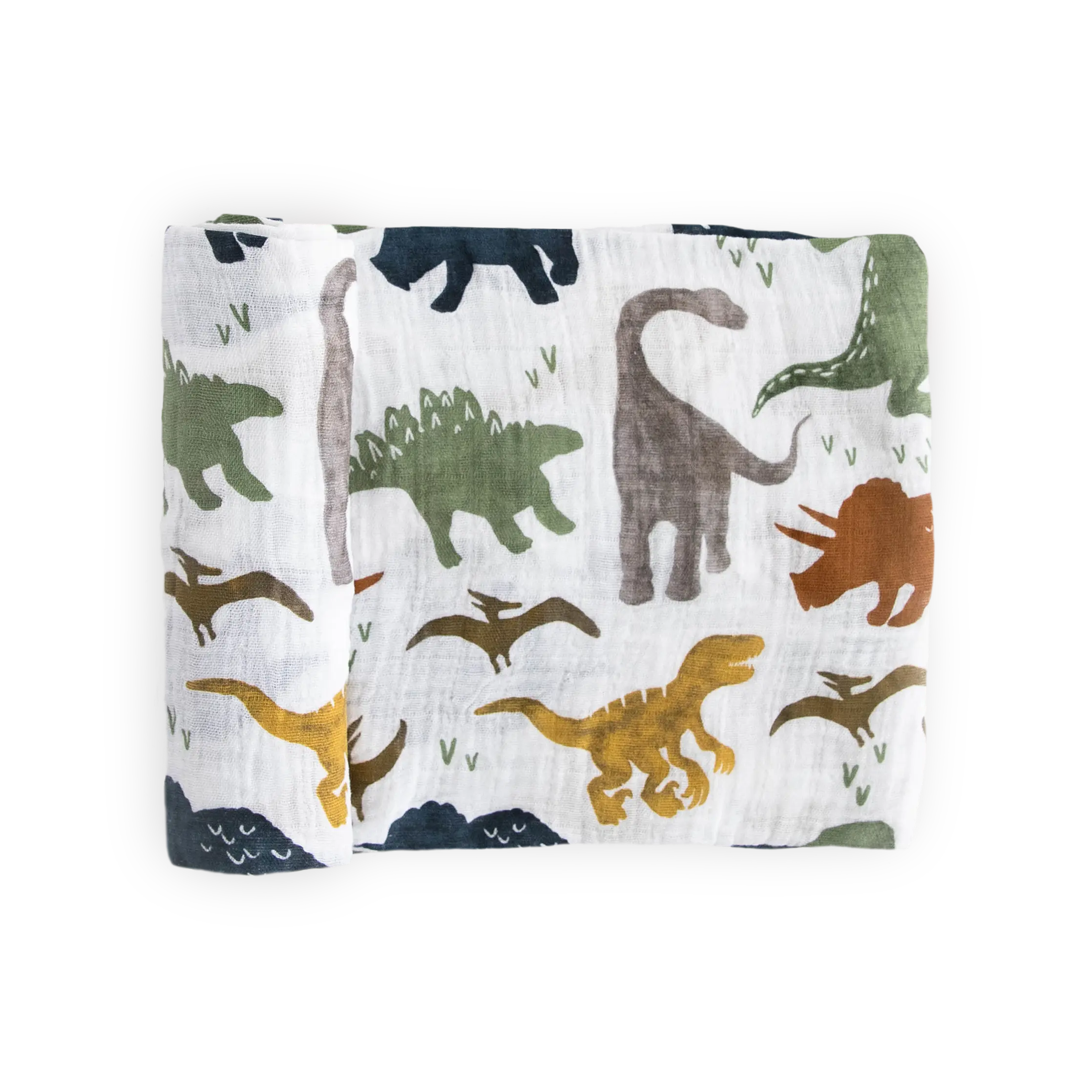 Cotton Muslin Swaddle Blanket - Breathable Dinosaur Print Muslin Blanket for Infants, Breathable Blanket, Dinosaur Print Blanket