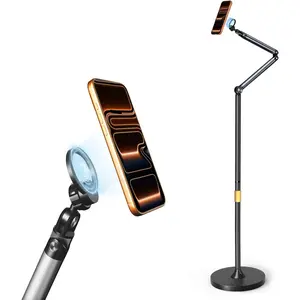 Phone Floor Stand,   Overhead Stand with Adjustable Arm & Remote for Multi-Angle Creative ,  Stand for /Android