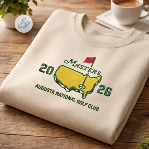 Masters 2026 Embroidered Golf Sweatshirt, Augusta National Golf Club Inspired Crewneck for Golf Lovers, Classic Tournament Pullover Gift for Men and Women