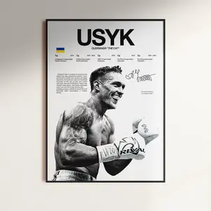 Oleksandr Usyk Poster, Boxing Wall Print,  Boxer Poster, Ukraine Boxer, Gym Poster, Boxing Room Decor, Boxing Fan Gift