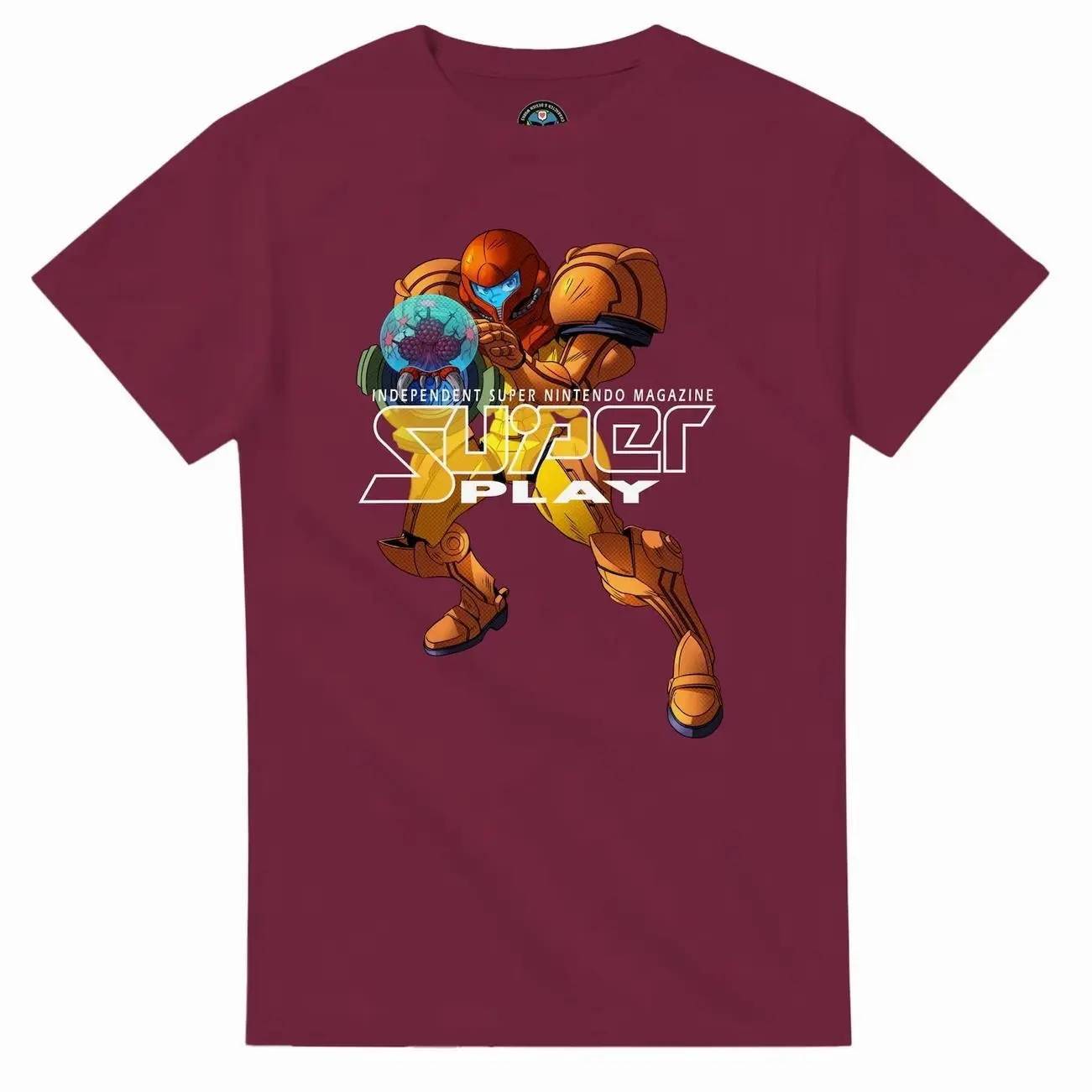 Super Play x Metroid | Retro gaming magazine t-shirt | English text