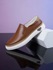 Men's New Trendy Leather Loafers Flat Fashion Simple Versatile Casual Walking Shoes Daily Lightweight Slip-On Rubber Men's Shoes, Comfortable Footwear for Everyday Wear