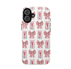 Diet Cokee Pink Bow Phone Case, Coquette Diet Drink Lover Aesthetic Tough Must have Phone Case For Iphone 16, 15, 14, 13, 12, Samsung Galaxy S22,S23,S24 Gift For Halloween, Best Phone case