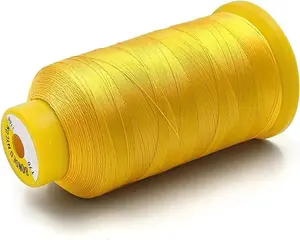 1500 Yards Bonded Nylon Heavy Duty Thread # 69 T70 Size 210D/3 for Sewing Leather;Weaving Hair;Upholstery and Beading Color Yellow