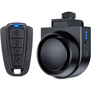 115dB Loud Bike Alarm, Wireless Anti Theft Bicycle Alarm with IPX5 Waterproof, USB-C Rechargeable, Security Alarm for E-Bike, Motorcycle, Scooter, Outdoor Riding & Cycling Safety