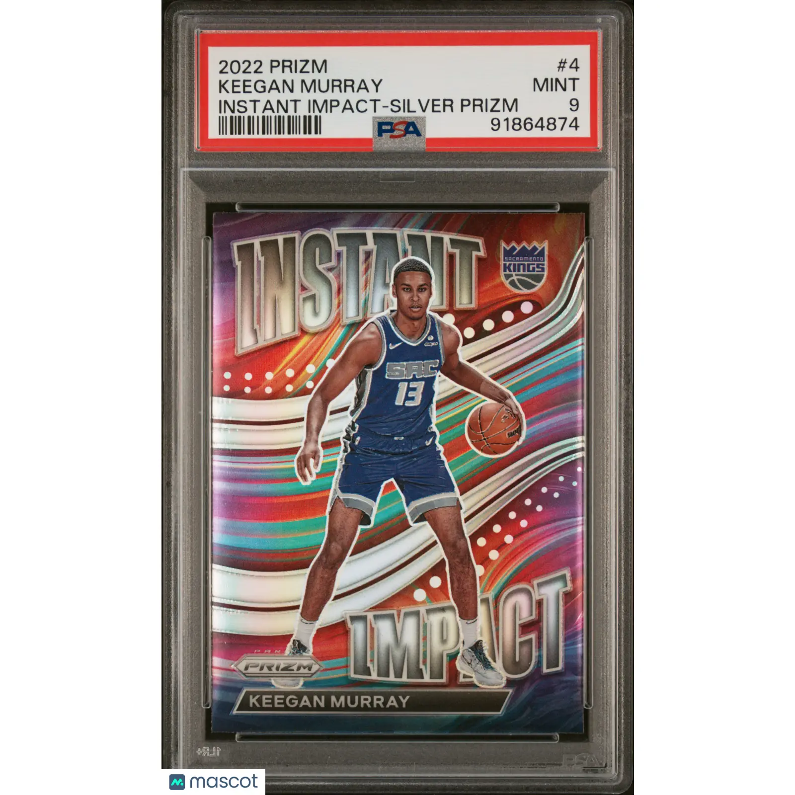 Keegan Murray 2022 Panini Prizm Instant Impact #4 PSA 9
