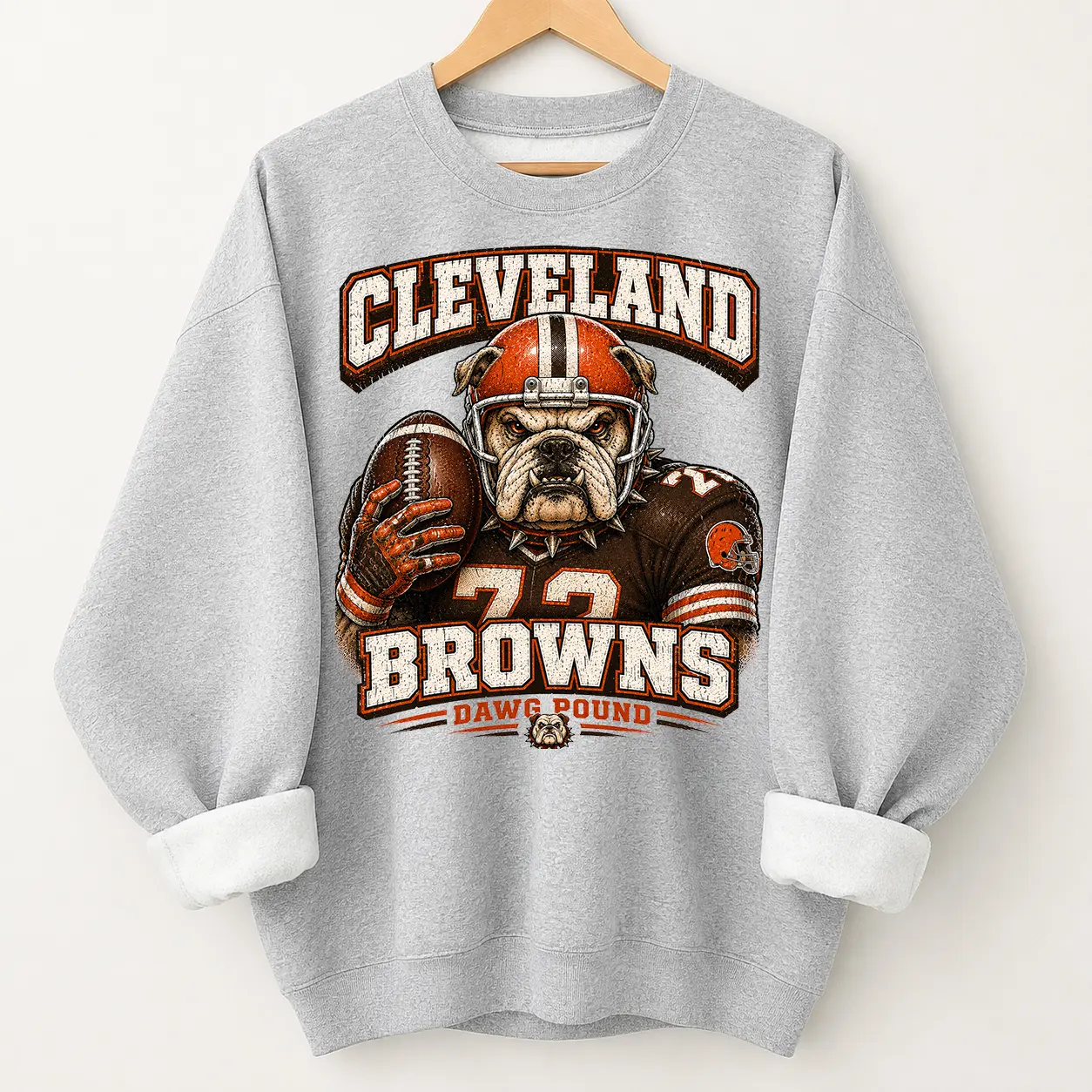 Ohio Vintage Football Sweatshirt, Cleveland Retro Sweatshirt, Dawg Pound Fan Merch, Unisex Football Crewneck