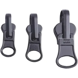 Clothing, Bags, Zipper Repair kit, Zippers for Sewing,Zipper,a Set of 3, Black-Sided