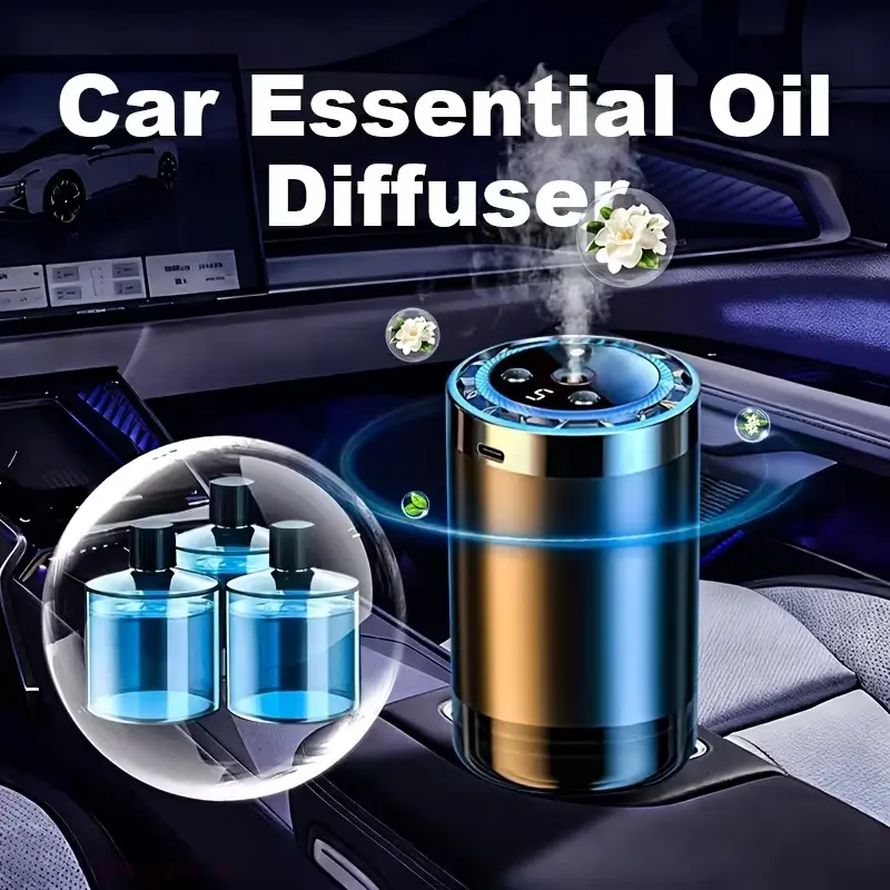 [Buy 1 Get 3 Free] Dynamic Starry Sky Waterless Oil Diffuser Aromatherapy Machine - Portable Lavender Scent Electronic Plug-In, Fresh Air & Odor Removal, Car & Home Use, Home Therapy Appliance