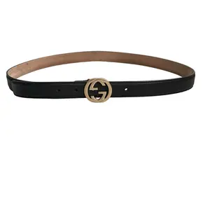 Pre-owned Gucci Black leather Belt authentic with COA size 95cm 38