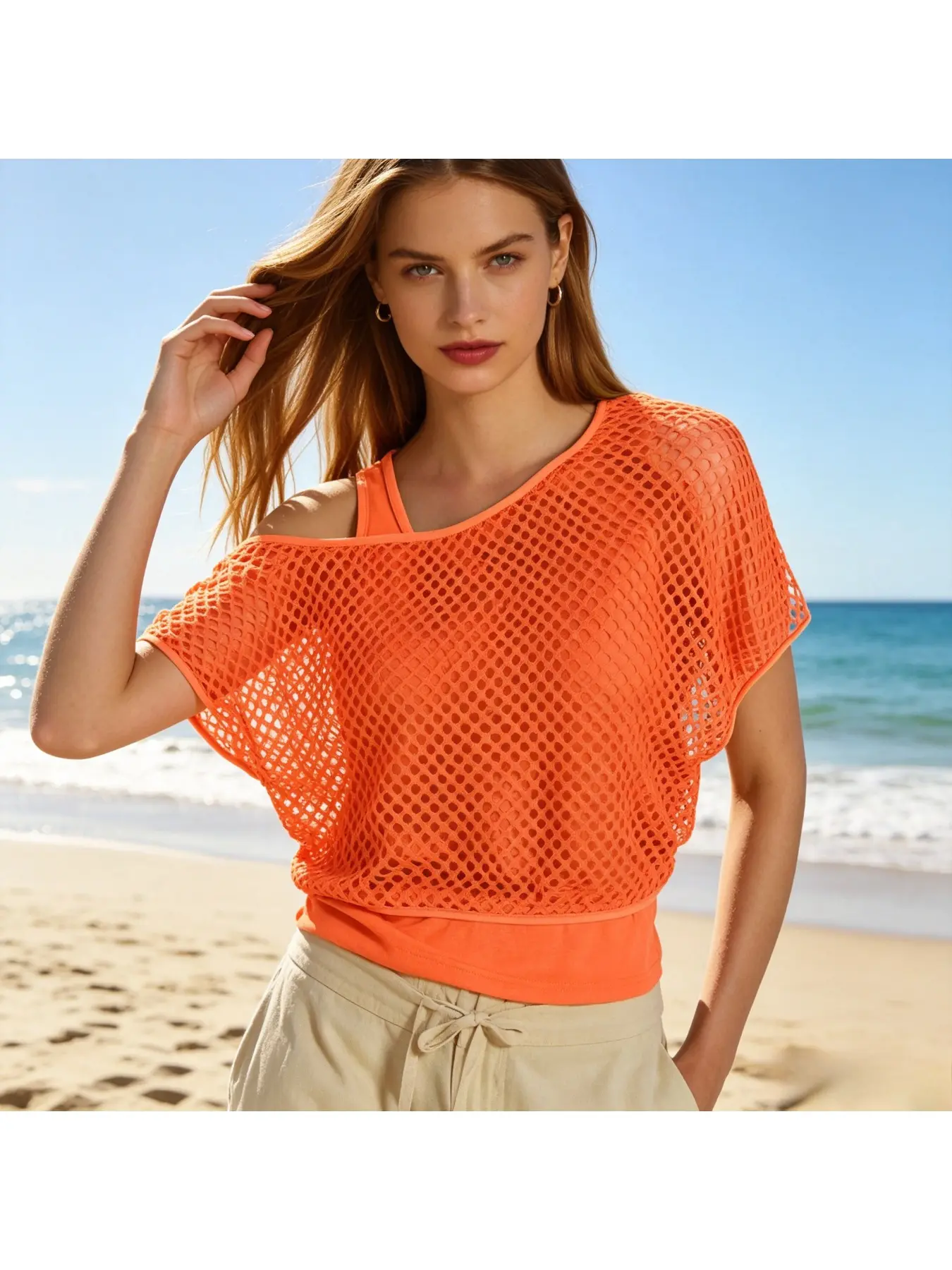 1980s Retro Casual Party Costume Set Women Mesh Round Neck T-Shirt Vest Suit Halloween Fancy Dress Full Accessories Kit For Carnival Party