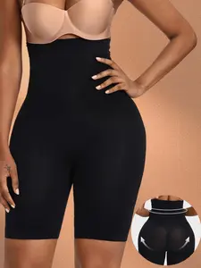 Women's High-Waisted Compression Tummy Control Shapewear Shorts - Thigh-Fit Basic Activewear Sports Clothes for Everyday Athletic Use,summervibes tiktokshopspringglowup