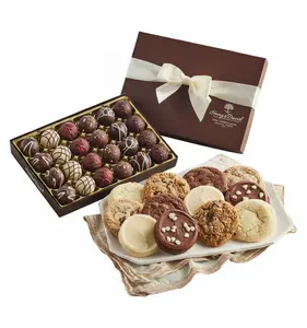 Signature Chocolate Truffles with Cheryl’s Cookies, Gourmet Chocolate Snack Gift Box