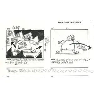 Chip n Dale Rescue Rangers Original Production Animation Storyboard Walt Disney FIRST EPISODE 1988 A200