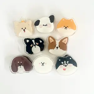 8 Pcs Cute Cartoon Dog Print Paper Clips, Binder Clips, for School, Office, Documents