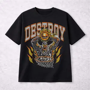 Vintage Basketball T-Shirt, Sport Graphic Tee, Skeleton Athlete Shirt, Unisex Cotton Streetwear