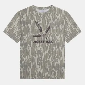 Mossy Oak Wash Out Turkey Track Tee - Fanmade Designed Original Lightweight Breathable T-Shirt, Mossy Oak Bottomland T-Shirt, Camouflage Shirt, Gift for Men