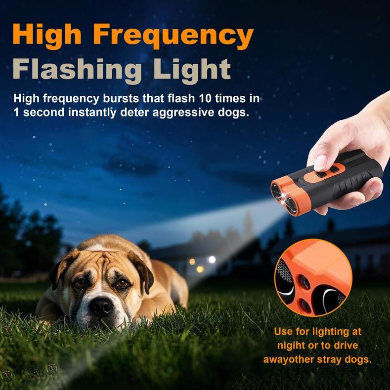 Spring Collection Dog Barking Deterrent Rechargeable, Anti-Barking Tool for Dogs, Ultrasonic Dual Emitter  Security auxiliary training Tool Control Dog Barking , Trainer Barking Silencer Indoor and Outdoor with dog whistle for dog