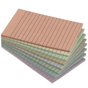 4x6 inches Aesthetic Sticky Note Pads with Lines, Lined Sticky Notes, 8 Pads, Neutral Boho Self-stick Note Pads, Perfect for Office Home School Desk Accessories, 35 Sheets/pad - Vintage Colors