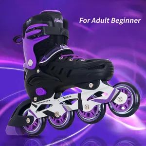 Nattork Kids Adjustable Inline Skates, 4 Size Expandable, 84-90MM Smooth PU Wheels, Ventilated Breathable Shell, Beginner Skates for Boys Girls 4-12, Birthday Christmas Indoor Outdoor Gift