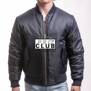 PROCLUB MA-1 Flight Jacket Heavyweight Bomber Jacket PRO CLUB Stylish Warm Coat Jackets Casual Warm Coat Black Navy Green Loose Fit Big and Tall
