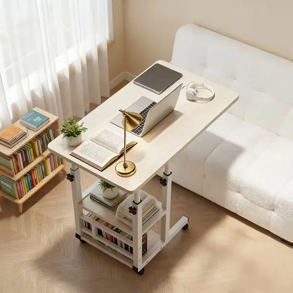 3-tier light walnut with 4 wheels