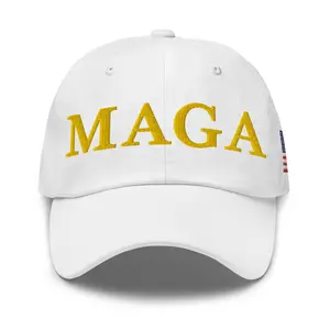 MAGA Make America Great Again (Special White & Gold Edition) Premium Quality Classic Dad Hat