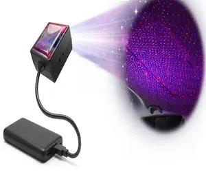 USB Projector Night Light,Portable Adjustable LED Show Romantic Atmosphere Star Night Projector,Car Interior Decoration for Wedding Car,Ceiling,Bedroom,Party