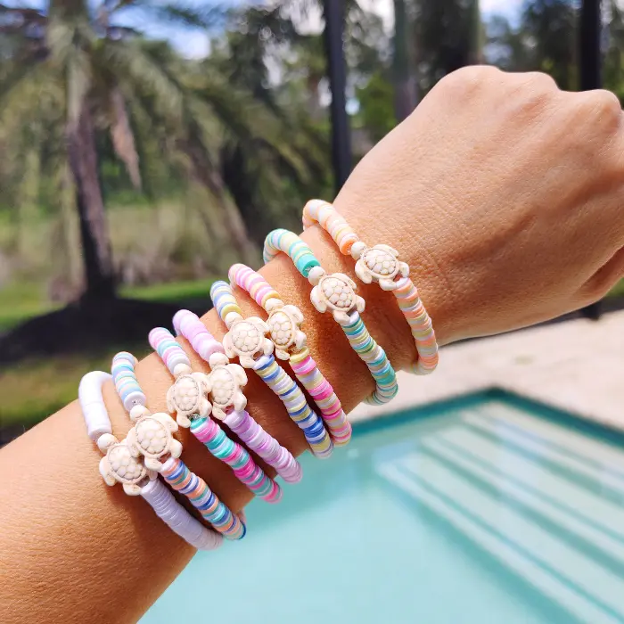 turtle clay beaded bracelets