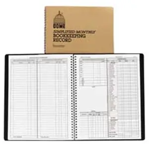 Dome Publishing Company- Inc. DOM612 Monthly Accounting Book- 128 Pages- 9in.x11in.- Beige