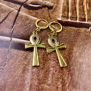 Egyptian Kemetic Key of Life Ankh Earrings
