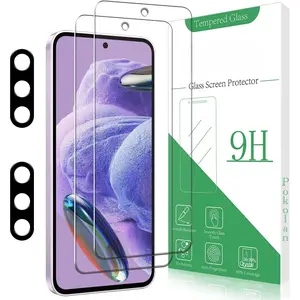 2 Pack Screen Protector for  Galaxy A36 5G [6.7 inch] + 2 Pack Camera Lens Protector, 9H Hardness, Bubble Free, Case Friendly