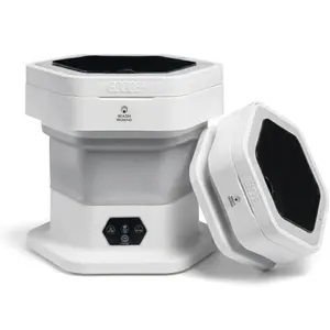 Portable Folding Washing Machine, 12L Mini Washer for Baby Clothes, Underwear, Delicates - Foldable, Quiet, Space-Saving Laundry Machine for Travel, Dorms, Apartments, Camping, Small Loads
