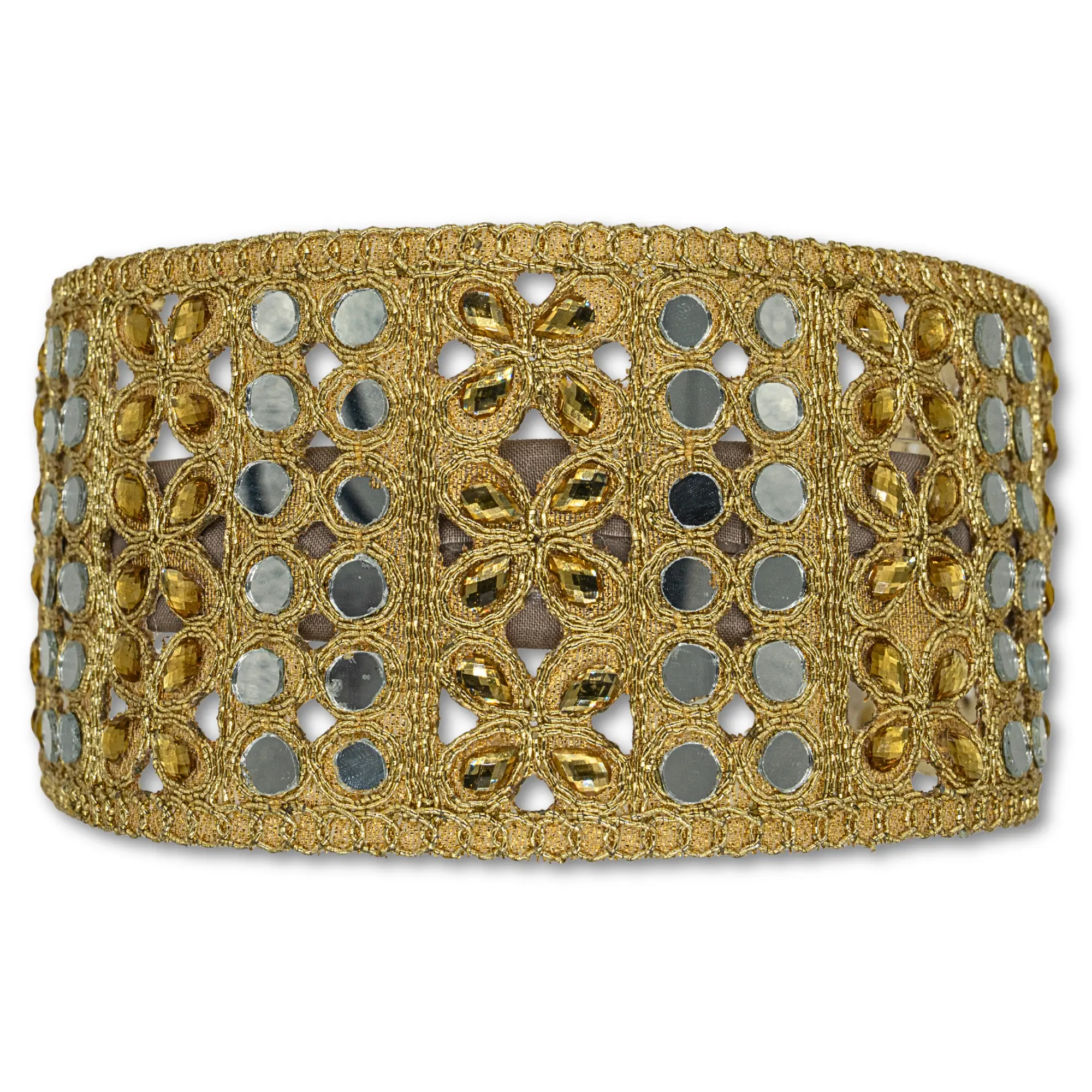 Gold Mirror and Stone Embellished Headband