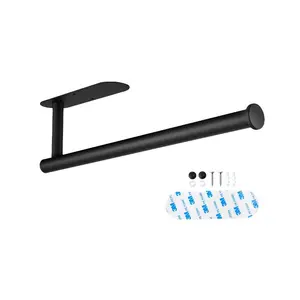 VEVOR Paper Towel Holder Under Cabinet, High-Quality Stainless Steel Paper Towel Holder, Self Adhesive Drilling Paper Towel Holder Wall Mount for Kitchen, Bathroom, Pantry