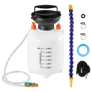 【Summervibes】VEVOR Transmission Fluid Pump, 3 L Capacity, Manual Fluid Transfer Pump with 47 in Long Horse & HDPE Tank, Transmission Oil Pump with PTFE Tape, Manual Automotive Oil Filling System for Cars, Boats