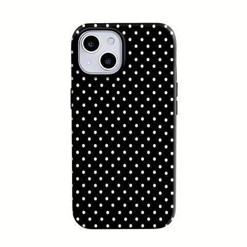 Polka Dot Phone Case, Double‑Layer Protective Cover, Premium Shockproof Protective Case, Stylish Gift for Girls.Compatible with Apple 17P/16/15/14/13/12/11/X/8/7, Samsung S26/25/24/23/22/21/20phones.