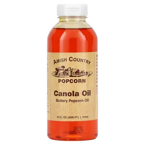 Amish Country Popcorn Buttery Popcorn Oil, Canola Oil, 16 fl oz (472 ml)
