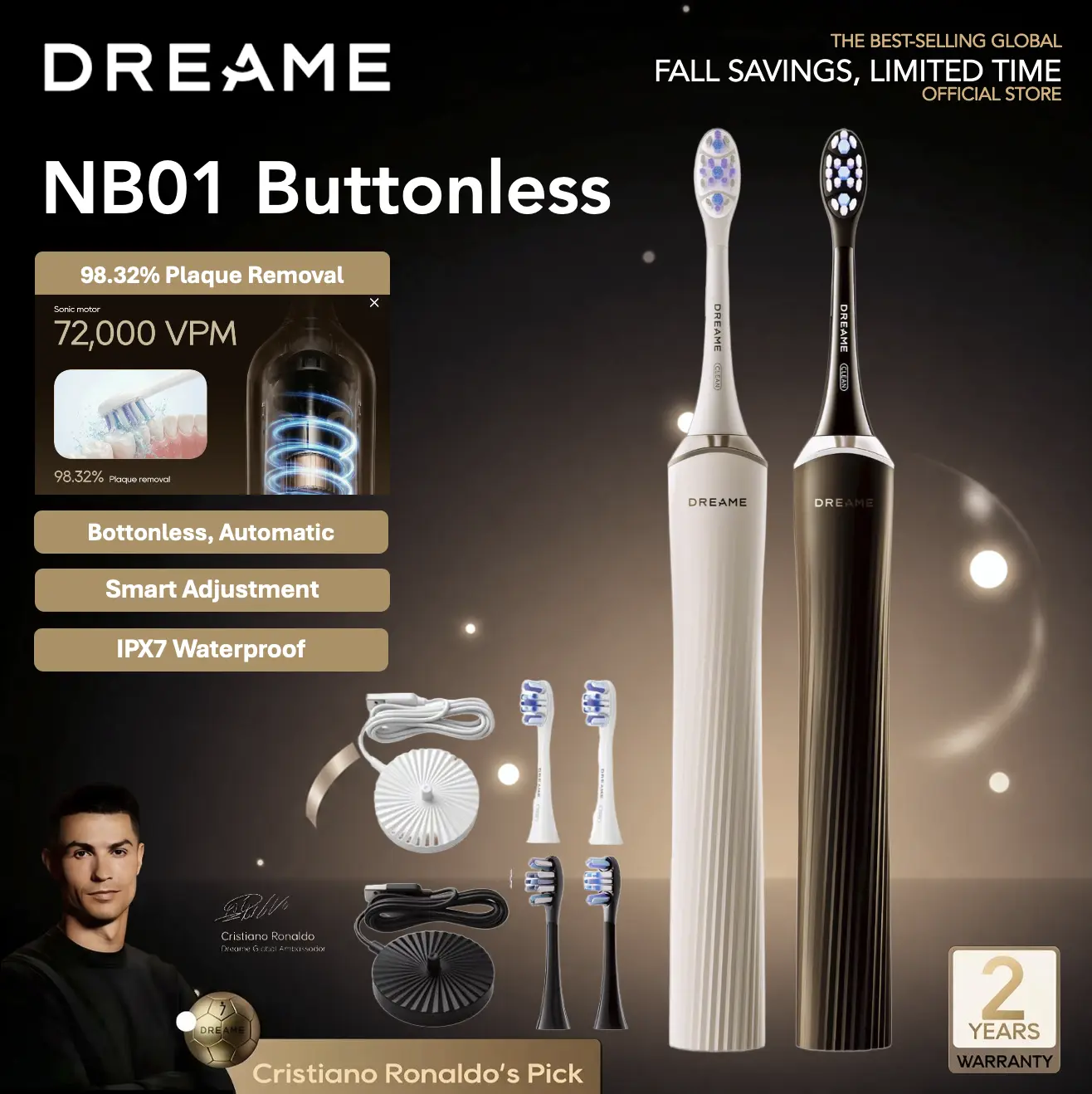 【New Arrivals】Dreame NB01  Buttonless Gum-Care Electric Toothbrush, Ultimate Automatic