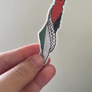 Five Palestine map sticker