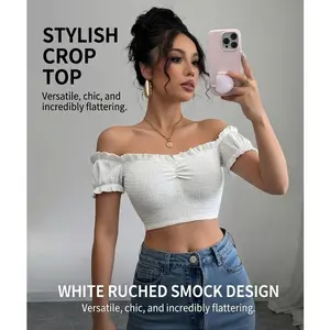 European and American style sexy off-shoulder top for women, suitable for everyday wear