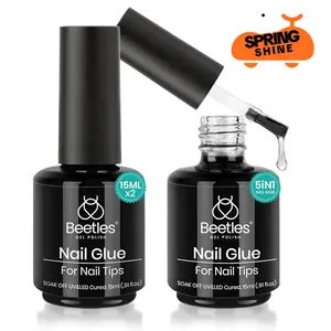 Beetles Gel Top Coat and Base Coat Set - Shine Finish and Long Lasting, Soak Off LED Nail Lamp Gel Base Top Coat Finish Nail Art Design Manicure Gifts for Women Fall Nail Thanksgiving Gift Black Friday Winter Nail Christmas Gift
